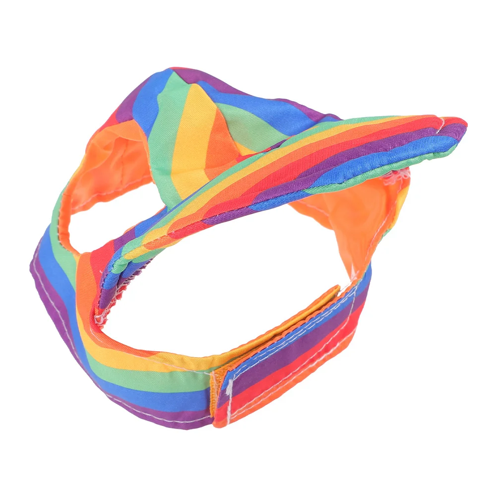 

Comfortable Rainbow Baseball Cap Pet Hat Breathable Sun Hat for Dogs Cats Small Pets Outdoor Rainbow Color Puppy Hats