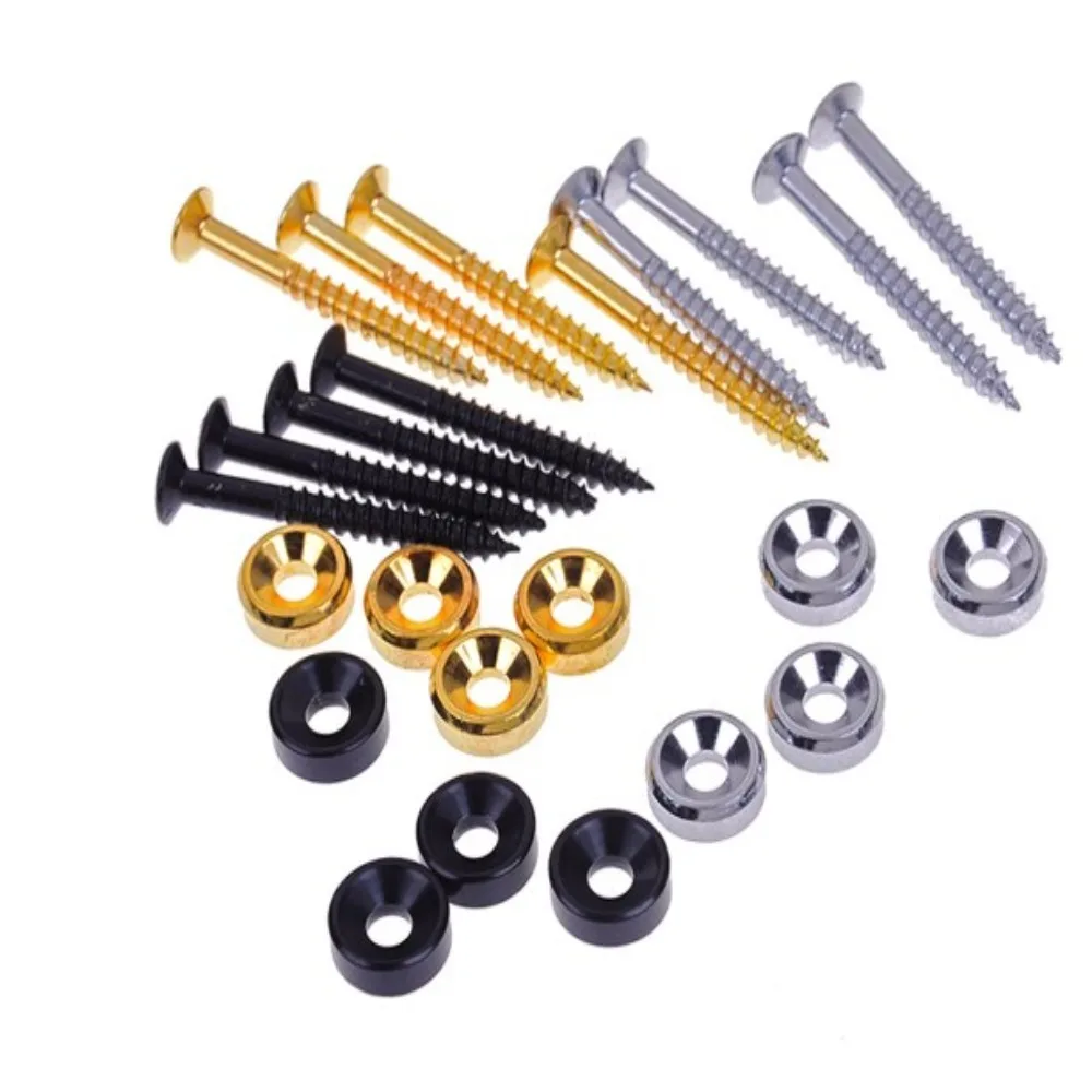 Steel Bass Neck Bushing Screws Wear Resistant Electric Accessory Bass Neck Joint Bushing and Bolts Anti Corrosion