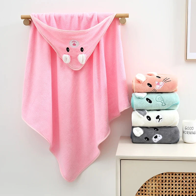 Cartoon animal-shaped bath towel, which can be used as a bath towel, blanket or bathrobe, is a perfect holiday gift for babies.