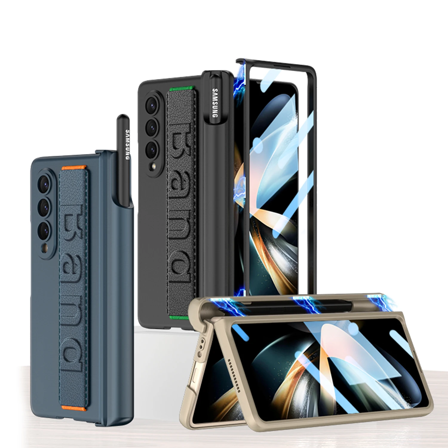 

Чехол для Samsung Galaxy ZFold3 ZFold 4 из натуральной кожи