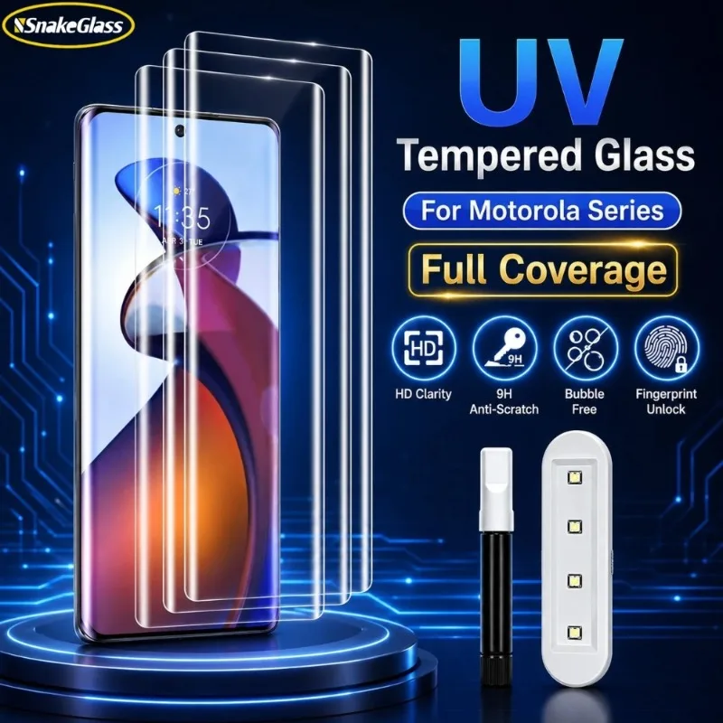 3D Heißgebogenes UV-Kurvenglas für Motorola Edge 70 Fusion 60 Pro 50 Ultra 50 40 Pro 40 Neo 30 Ultra 30 Fusion 2025 G85 2024