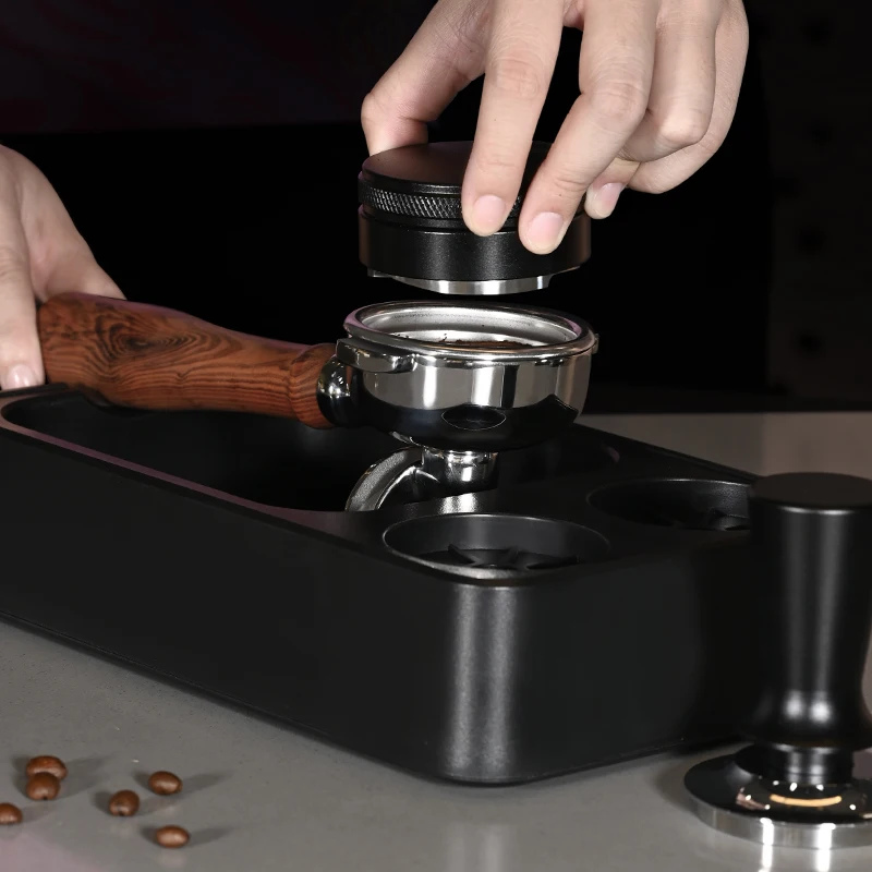 51/53/58mm Coffee Tamper Mat ABS Holder Espresso Knock Box Station Portafilter Stand Base Espresso Tools Barista Accessories