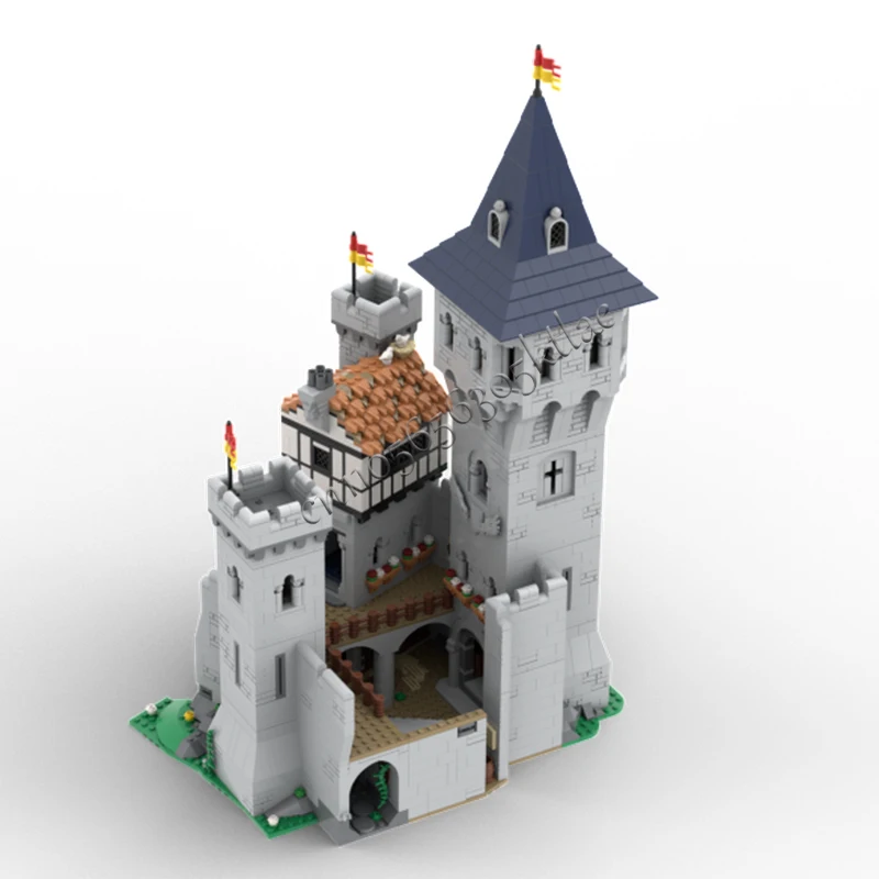 3517 PCS MOC Medieval Low Courtyard Castle Modular Model Building Blocks DIY Sets Education Assembly Bricks Toys Children Gifts