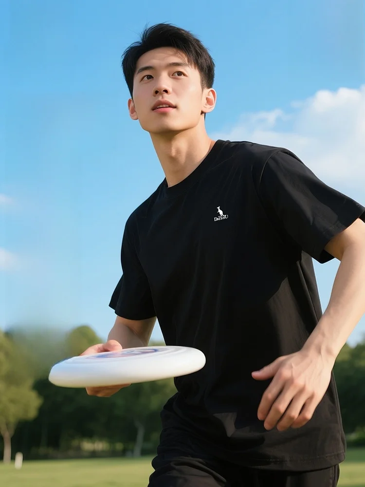 

Мужская футболка-кенгуру ort Sve, летняя круглая футболка Ne Loose Fitn Sport Running Base Qui Dry Clothing Pure Color Basic Po...