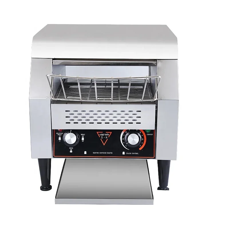 Professional Commercial Stainless Steel Bread/ Bun Electric Conveyor Toaster Burger Toaster For Dicos Fast Food Restaurant