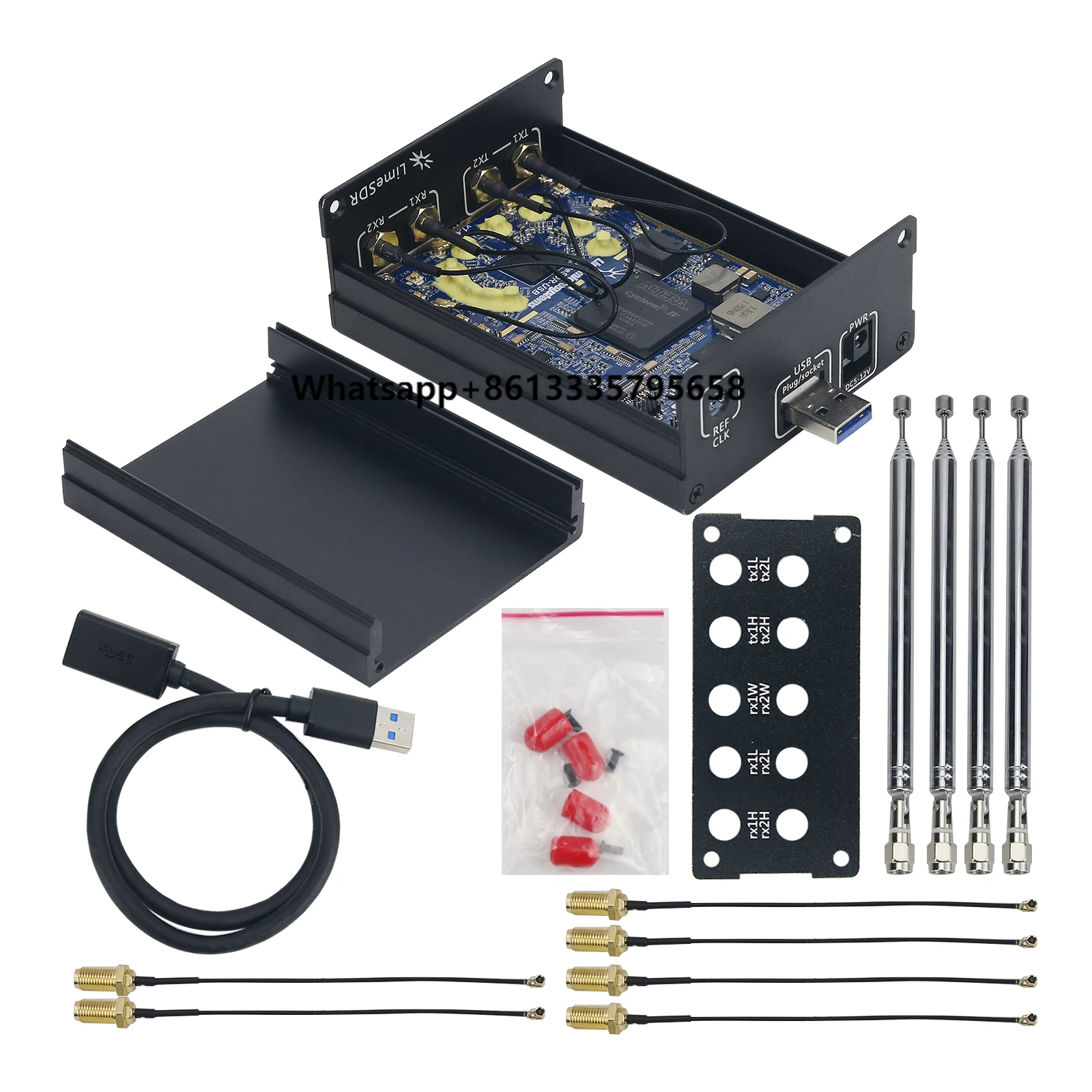 

Original LimeSDR Software Radio Development Board with 61.44MHz Bandwidth Full Kit Including Aluminum Alloy Case (PCB & PCBA)