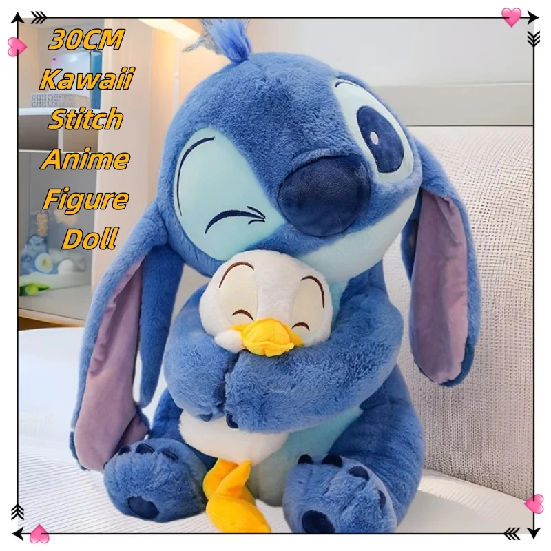 

@30cm Kawaii Stitch Anime Figure Doll Cute Cartoon Pillow Soft Appease Toy Fashion Bedroom Decor Ideal Christmas Gift for Friend