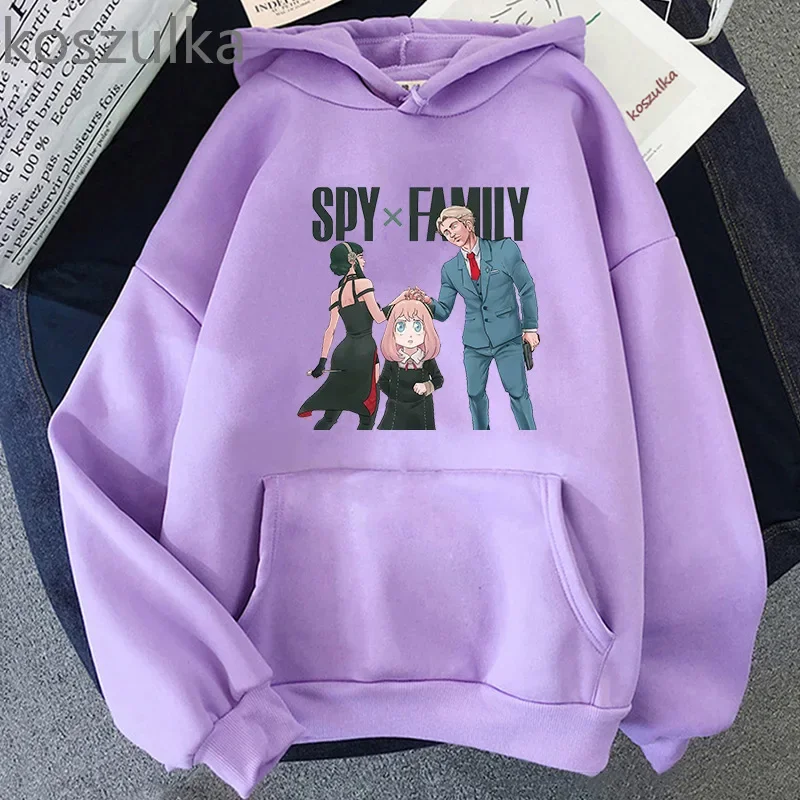 Spy X Family Anime Printed Fashion Hoodie Urban Street Clothing Simple Creative Loose Youth Popular Leisure Sports Women