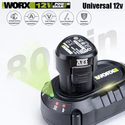 Worx 12V Battery Pack 2Ah Suit for WU130X WU131X WU132 WU129 Series Power Tool Also Universal Green and Orange Platform