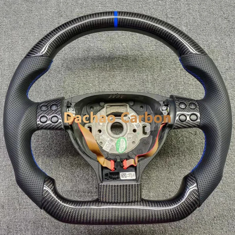 Real Black Carbon Fiber Steering Wheel For VW Volkswagen Golf 5 High Quality Sport Wheel Custom Style