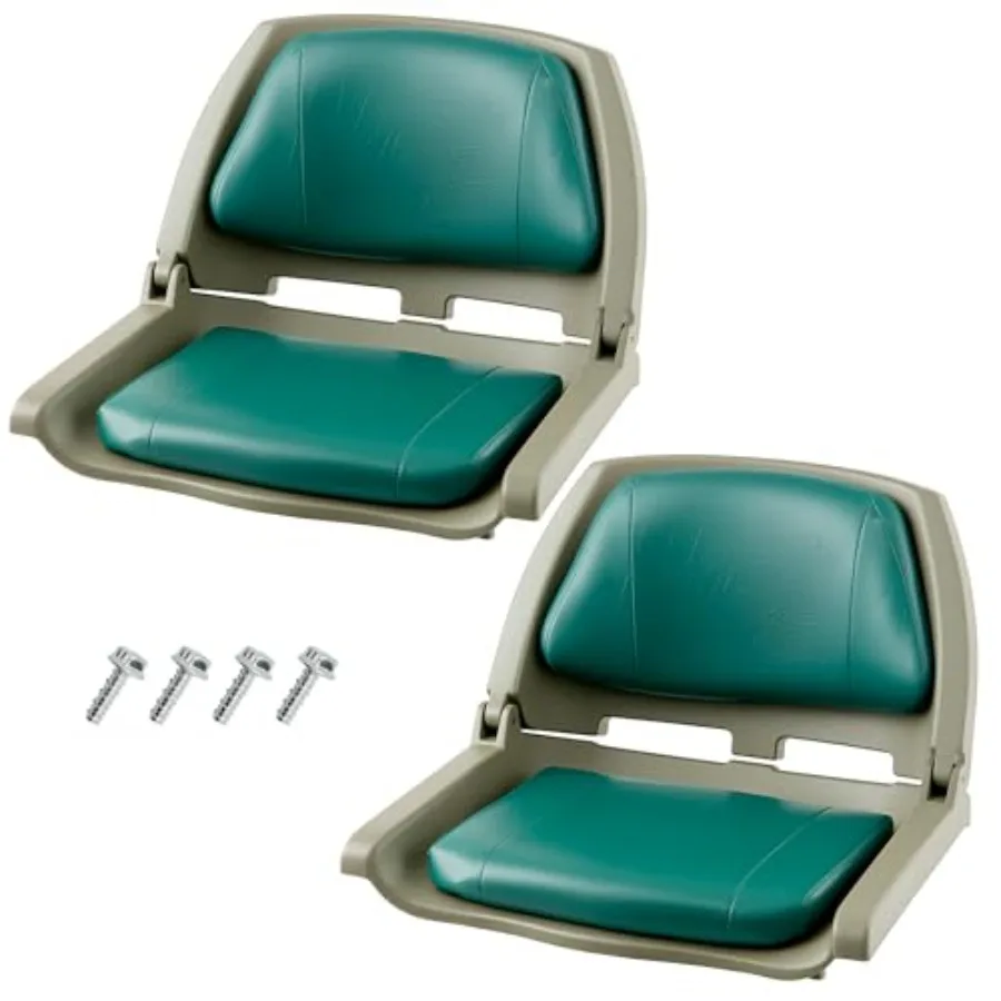 

Комплект из 2 формованных сидений для лодки с низкой спинкой, откидные сиденья для рыбацких лодок, сиденья для лодок Jon Boat, сиденья для каюты лодок Bass Boat, для скоростных катеров, каноэ и прогулочных судов