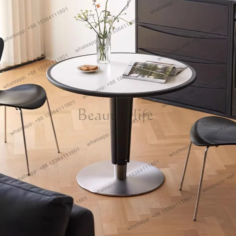 LJY Kitchen Modern Dining Table Round Nordic Coffee Bistro Dining Table Restaurant Living Room Mesas De Jantar Kitchen Furniture