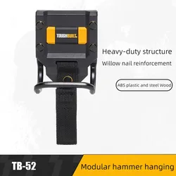 Herramienta colgante de martillo Toughbuilt, cubo colgante de cintura de martillo doméstico Modular, herramienta de estilo de agarre negro, componentes colgantes, TB-52