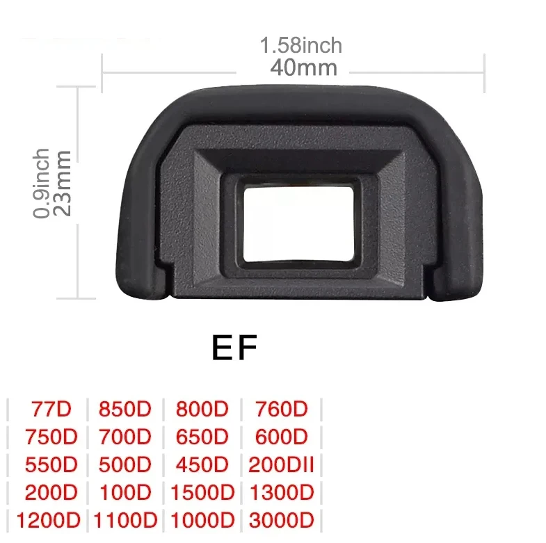 Echte Zoeker Bril Oogoogoogstuk Voor 850d, 800d, 77d, 760d, 750d, 750d, 700d, 650d, 650d, 550d, 500d, 450d, 400d, 300d, 100d