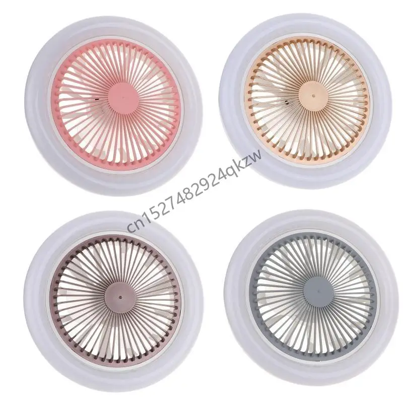 

Потолочный вентилятор 30 Вт со светодиодной подсветкой, современная 3-лопастная лампа E27 для налобного вентилятора, лампа для В