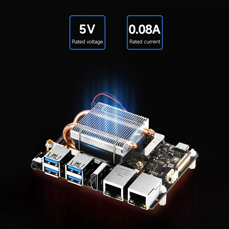 CPU Tower Cooling Fan Aluminum U-Shaped CPU Tower Cooling Fan Copper Pipe CPU Tower Cooling Fan For Visionfive2