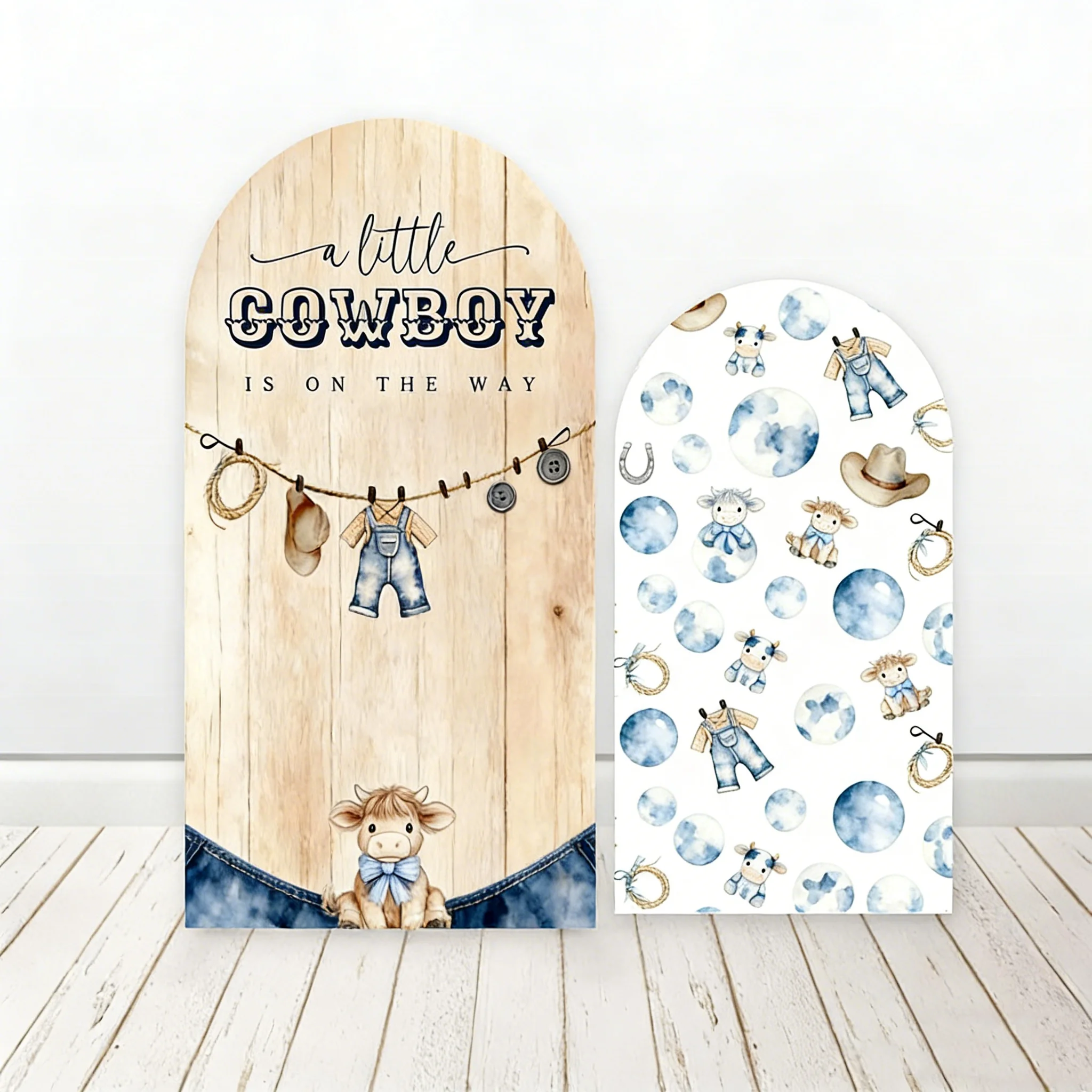 LS Custom 2-Sided First Rodeo Western Mexican Cowboy Birthday Party Baby Shower Cover Chiara Arch Background Decor Backdro