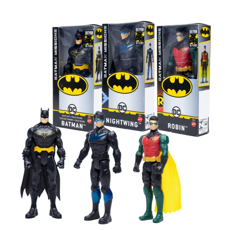 

15cm Batman Missions Batman Dark Suit Robin Nightwing Anniversary Edition 6-inch model figurine Anime Model Decoration Toys Gift