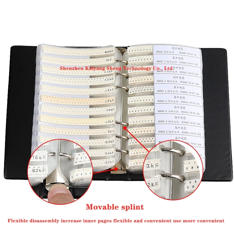 Capacitors Kit SMD Capacitor Sample Book 0201 0402 0603 0805 1206 Chip Assortment Pack 50/80/90/92values 25 50 pcs