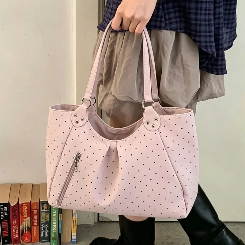 bolsa-tote-retro-coreana-com-poas-grande-capacidade-com-ziper-para-mulheres-e-meninas-bolsa-de-ombro-casual-para-compras-e-trabalho