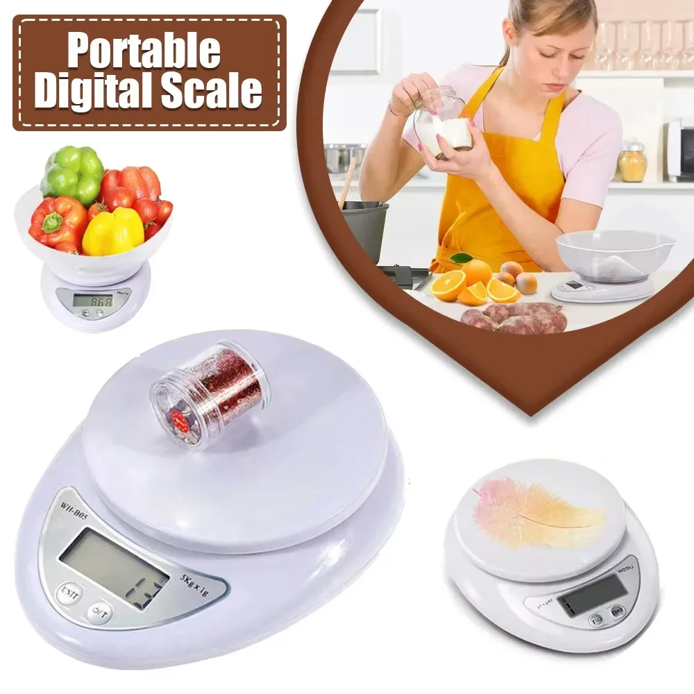 

5kg/1g Portable Digital Scale LED Electronic Scales Food Balance Measuring Weight Electronic Scales Kitchen Accessories Tools