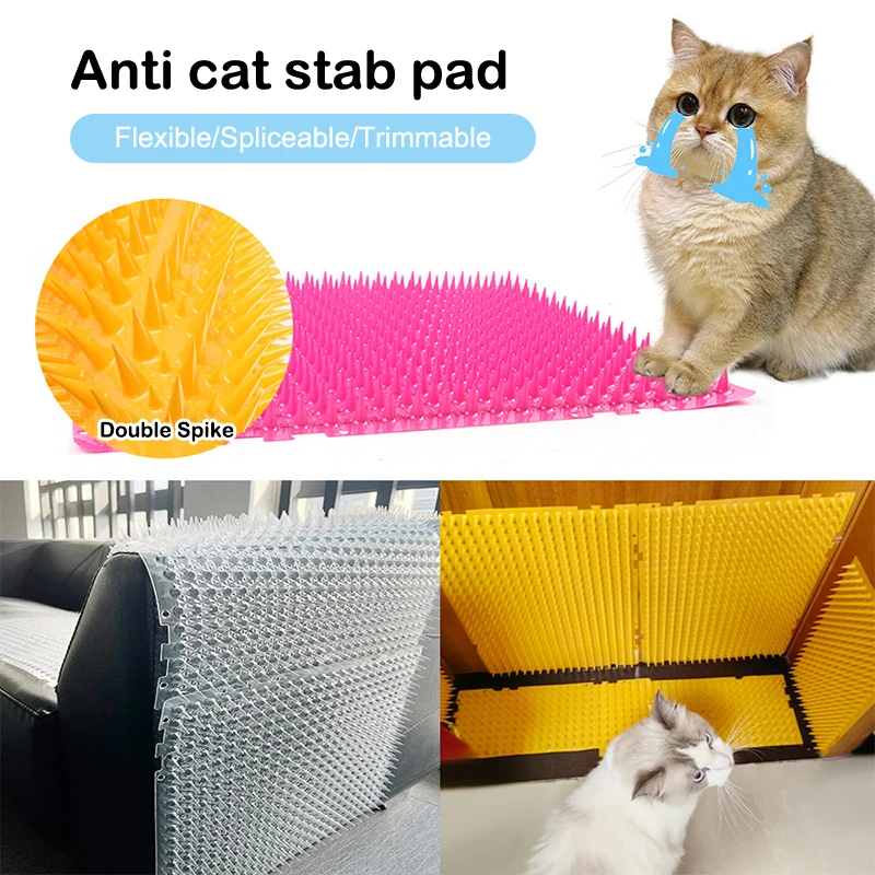 1/5Pcs Outdoor Cat Repellent Mats Cat Deterrent Mats Isolation Cat Repellent Net Pet Supplies Anti Cat Thorn Mat Anti Cat Net