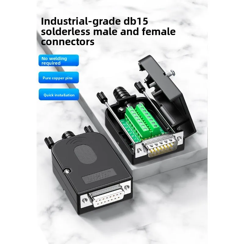 Industrial DB9 DB15 DB25 DB37 Male Female Connector 9 15 25 37Pin Solderfree Terminal Plug Adapter RS232 Serial Port Head Joint