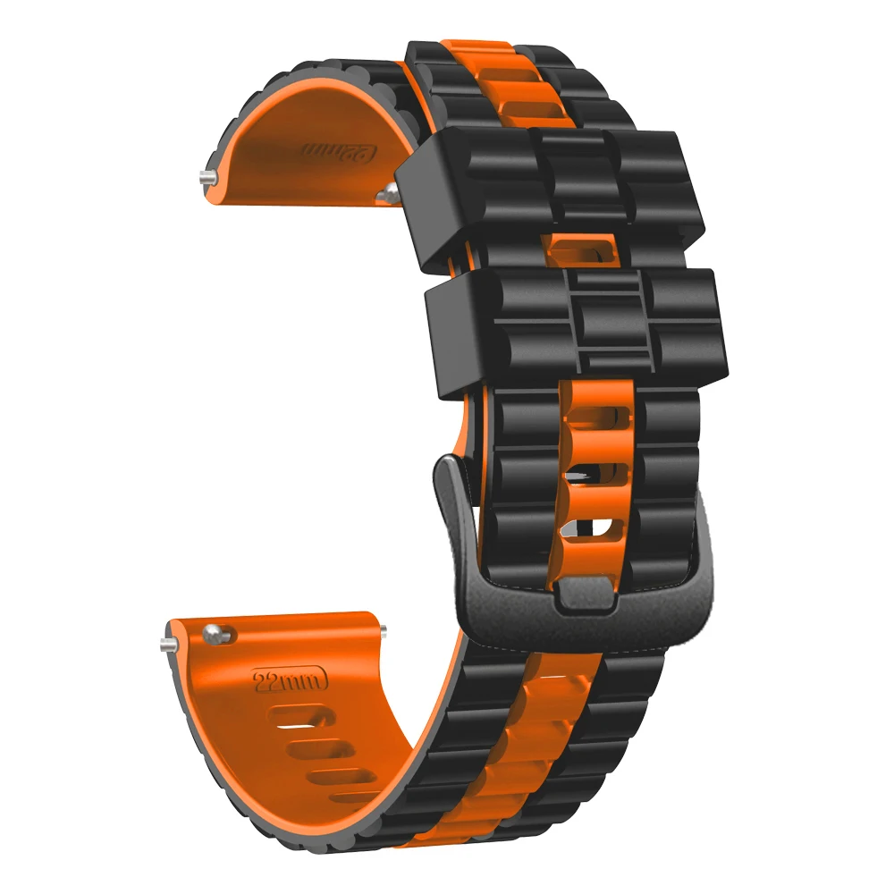 Pulsera de silicona de 22mm para Samsung Gear S3 Classic Frontier/Galaxy Watch 3, accesorios de pulsera deportiva de 45mm y 46mm