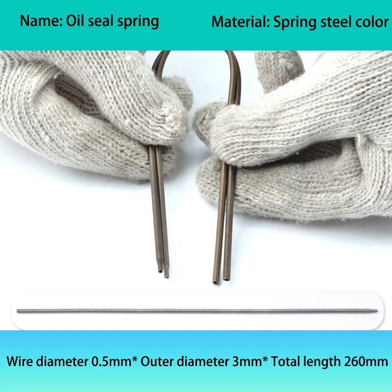 Weiyi 10-100 Stück Federstahl-Öldichtungsspannfeder für Heißsiegel-Schneidemaschinen zur Beutelherstellung, Drahtdurchmesser 0,5 mm, Außendurchmesser 3 mm – Detail 4