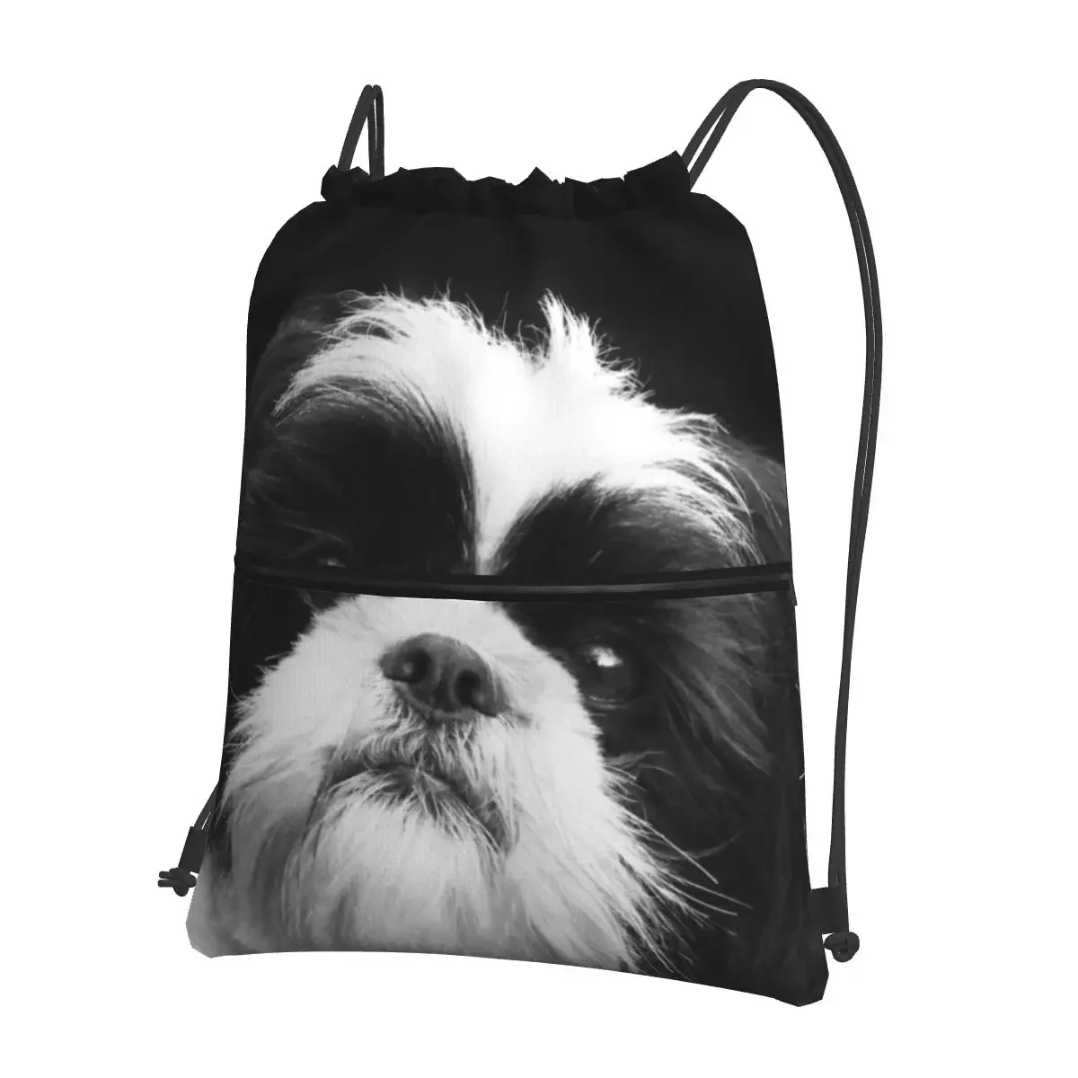 

Shih Tzu Dog Portable Backpacks Drawstring Bag Casual Drawstring Bundle Pocket Sundries Bags For School Students