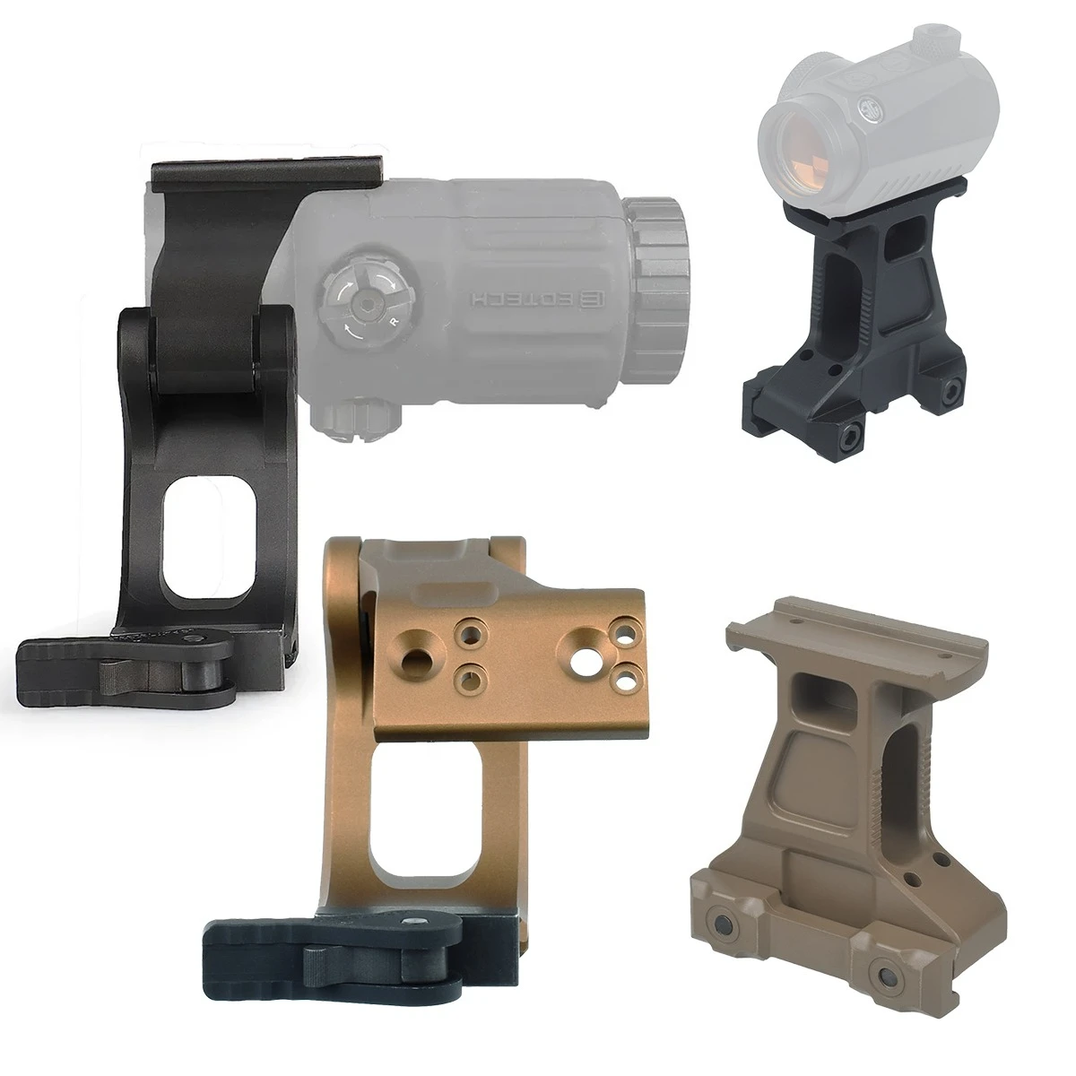 

Tactical Fast Optic 2.91 Scope Riser Mount Fit G23 G30 G33 G43 G45 Sight Magnifier Scope Mounts
