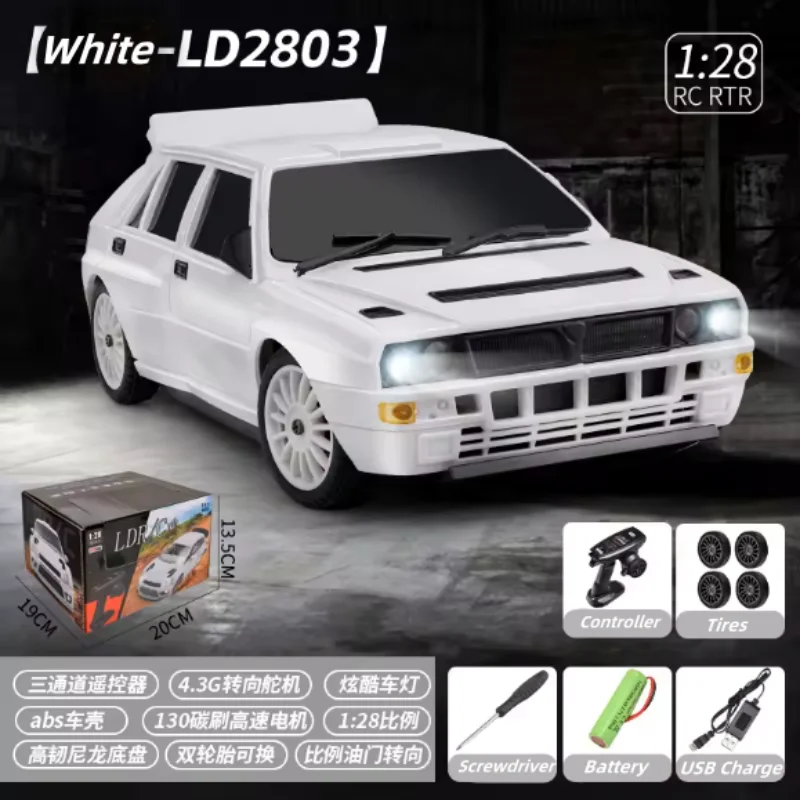 

LD2803 1/28 LDRC RC Drift Car Радиоуправляемый 4WD RC Гоночный автомобиль 4X4 ESC Сервопривод Батарея Световая система Мотор Модель Мальчики Игрушки
