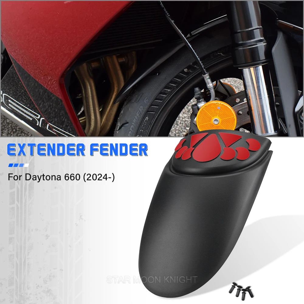 

For Daytona 660 Daytona660 (2024-) Motorcycle Accessories Front Fender Mudguard Extender Hugger Extension Front Wheel Cover