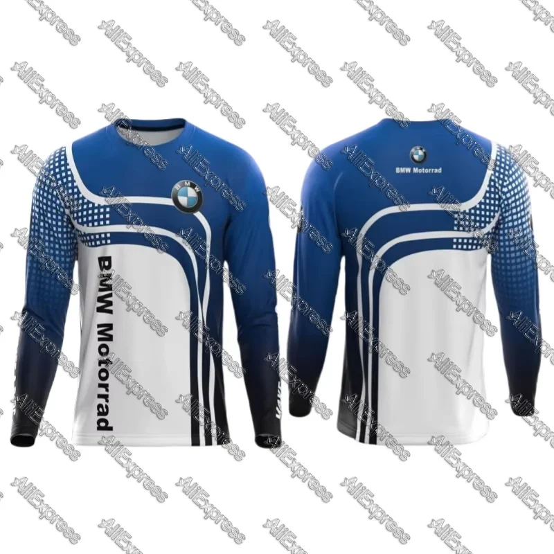 

2025 BMW Men's Quick-drying Long-sleeved Luxury Sports Car Brand T-shirt Comfortable Casual Breathable Off-road Motorcycle Top