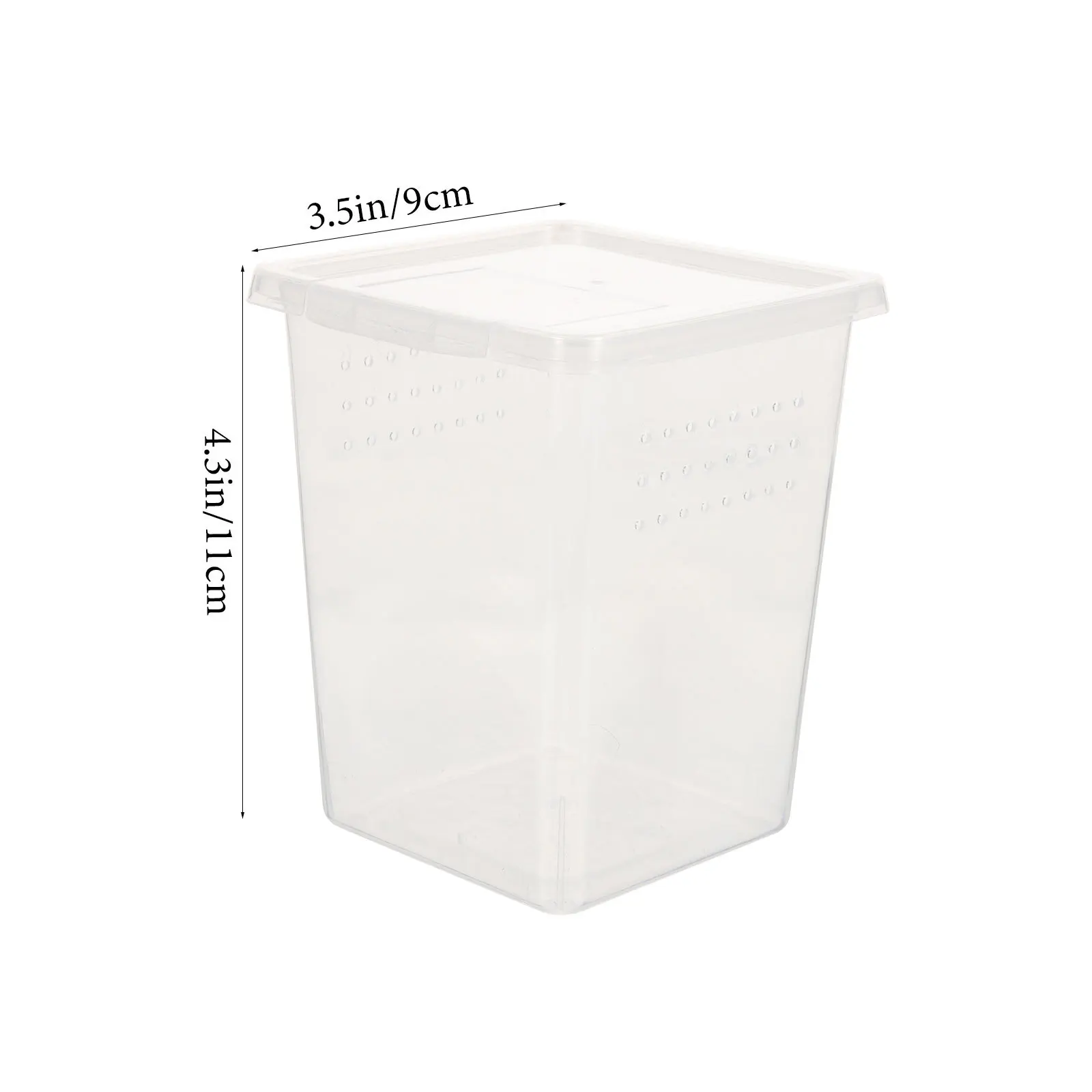 حاوية تربية الحشرات القوية صندوق تغذية الزواحف الشفاف لـ أبو بريص الرتيلاء الحلزون موئل الحيوانات الصغيرة تررم