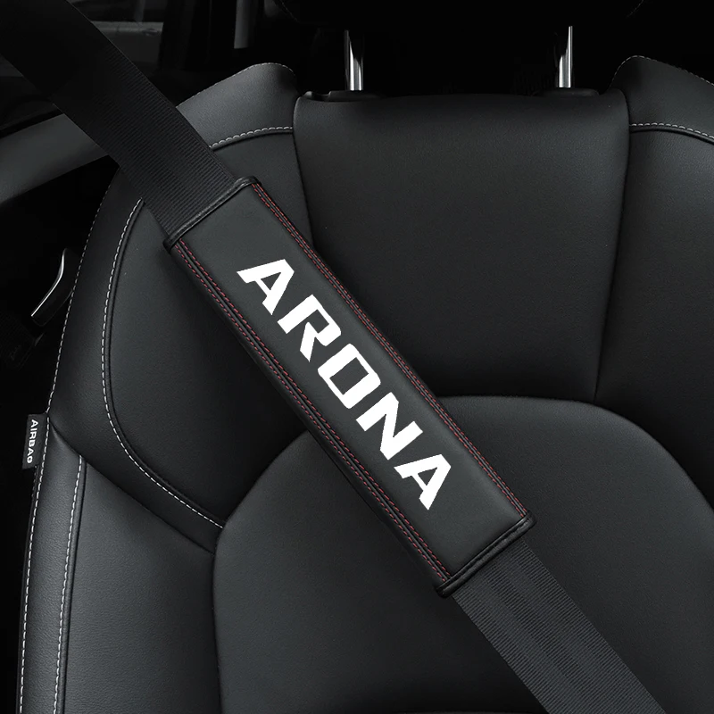 

1pcs Car Seat Belt Cover Shoulder Strap Pad Auto Accessories for Seat Arona Logo 2023 Auto Interior Decor Accessory