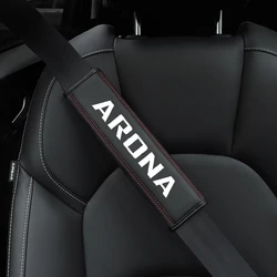 1pcs Car Seat Belt Cover Shoulder Strap Pad Auto Accessories for Seat Arona Logo 2023 Auto Interior Decor Accessory