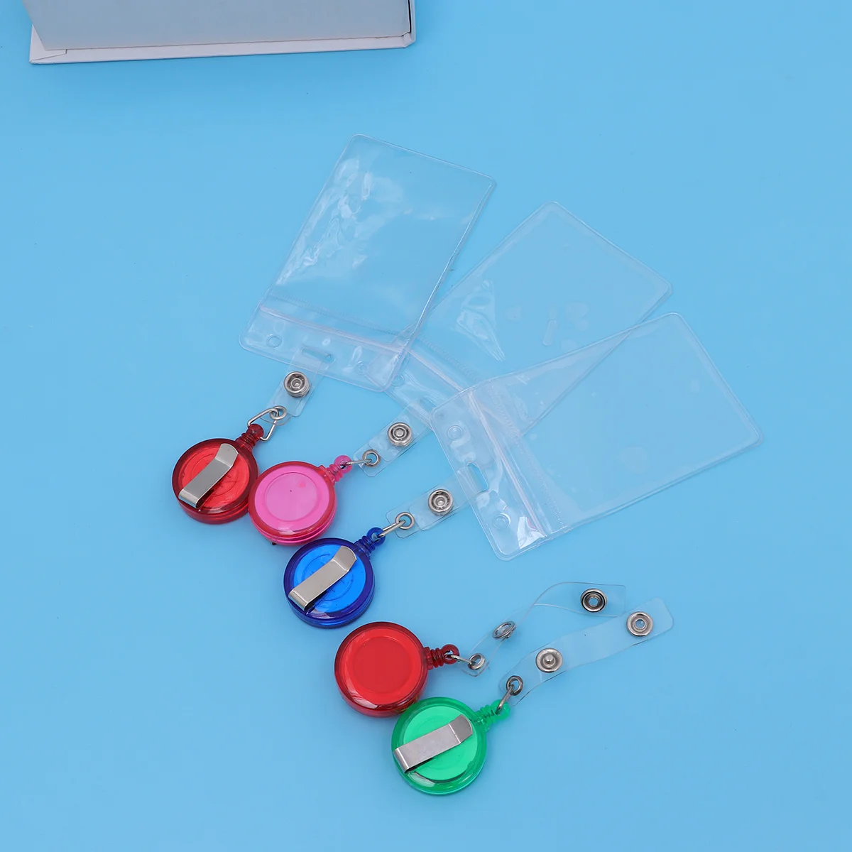 

20Pcs Retractable Badge Reel Id Badge Holder Clip with Pouch Case for Office Staff Nurses Students Trade Shows Name Tag