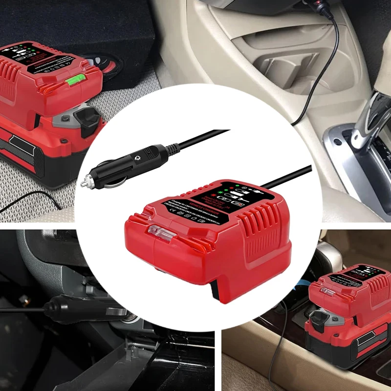 

Battery charger For Craftsman 20V Li-Ion Batteries Car Chargers Cigarette Lighter Plug with LED Indicator lights CMCB201 CMCB202