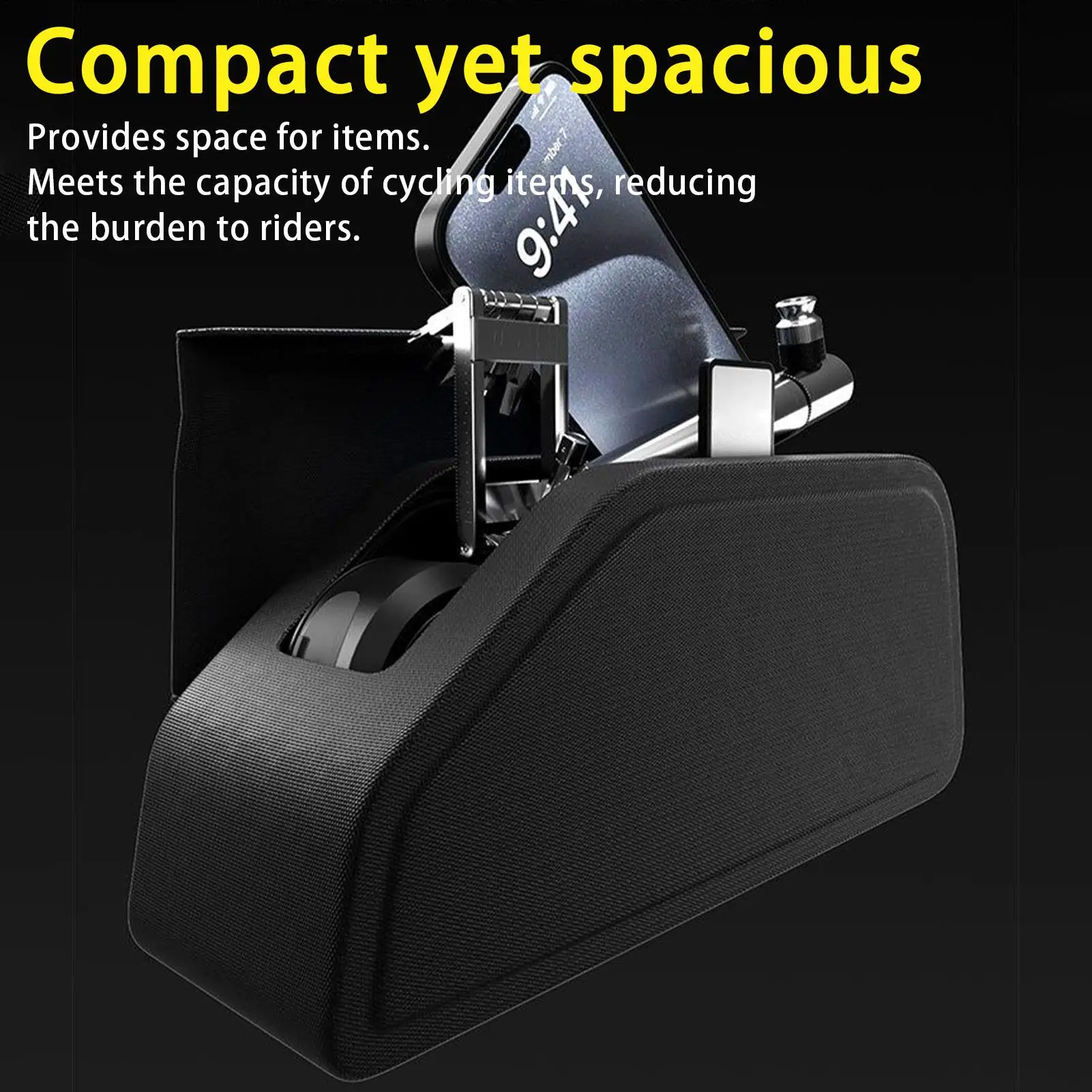 

Сумка на раму велосипеда, магнитная верхняя сумка для хранения трубок, аксессуары для велосипеда, водонепроницаемый органайзер для хранения 1 л для мужчин и женщин, электрический уличный