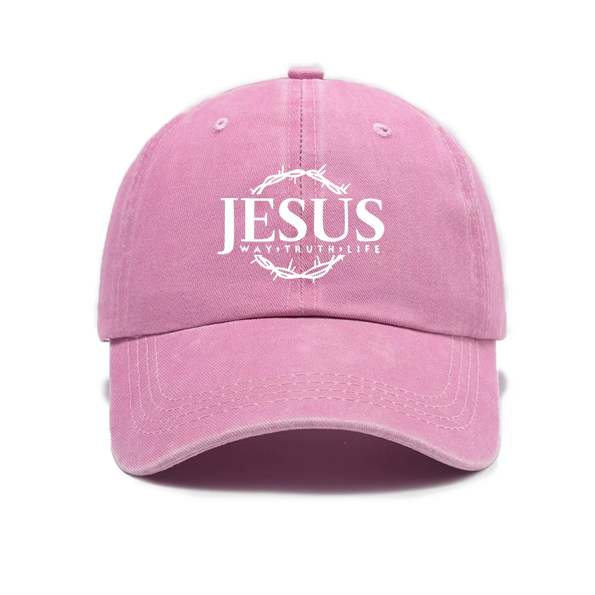 Adjustable baseball caps for men and women, Jesus wreath design, urban street style suitable for leisure and outdoor activities