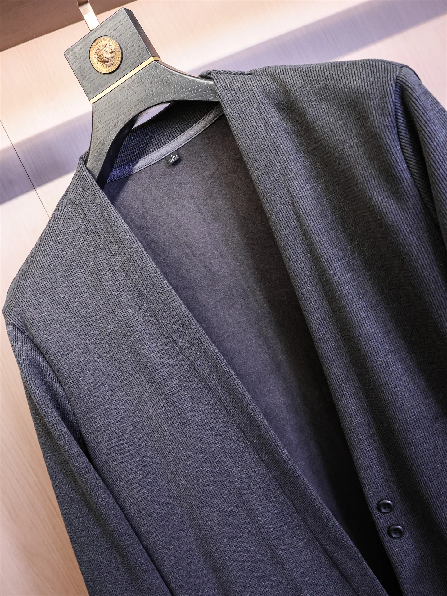 

Thiened Fce Woolen Knitted Cardigan Casual Sle Men's Autumn Winter Warm Outerwear V-Ne Long Sve N929