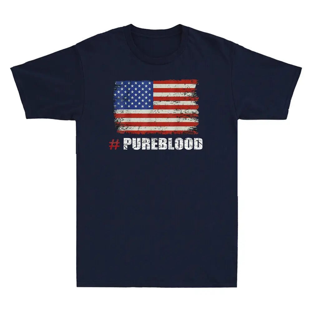 Pure Blood Movet #Pureblood Freedom US Flag Distressed Vintage   Anime Graphic T-shirts for Men Clothing Women