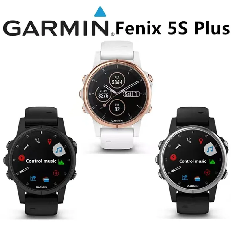 Original Garmin Fenix 5S Plus GPS Outdoor Watch Optical Heart Rate Watch 95% Music Play New Support