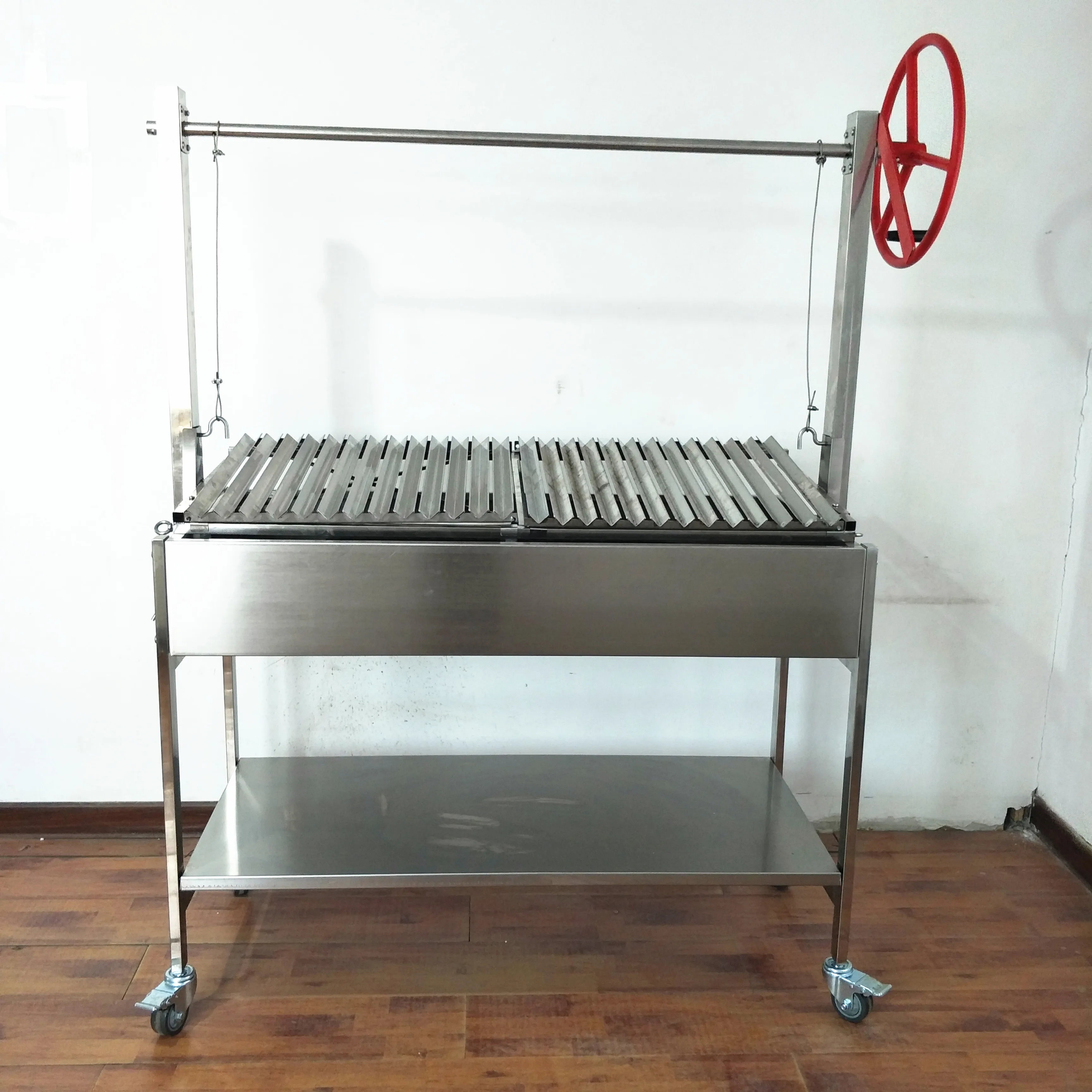Adjustable Height Argentine Parrilla  Style Charcoal Barbecue  Commercial Grade Bbq