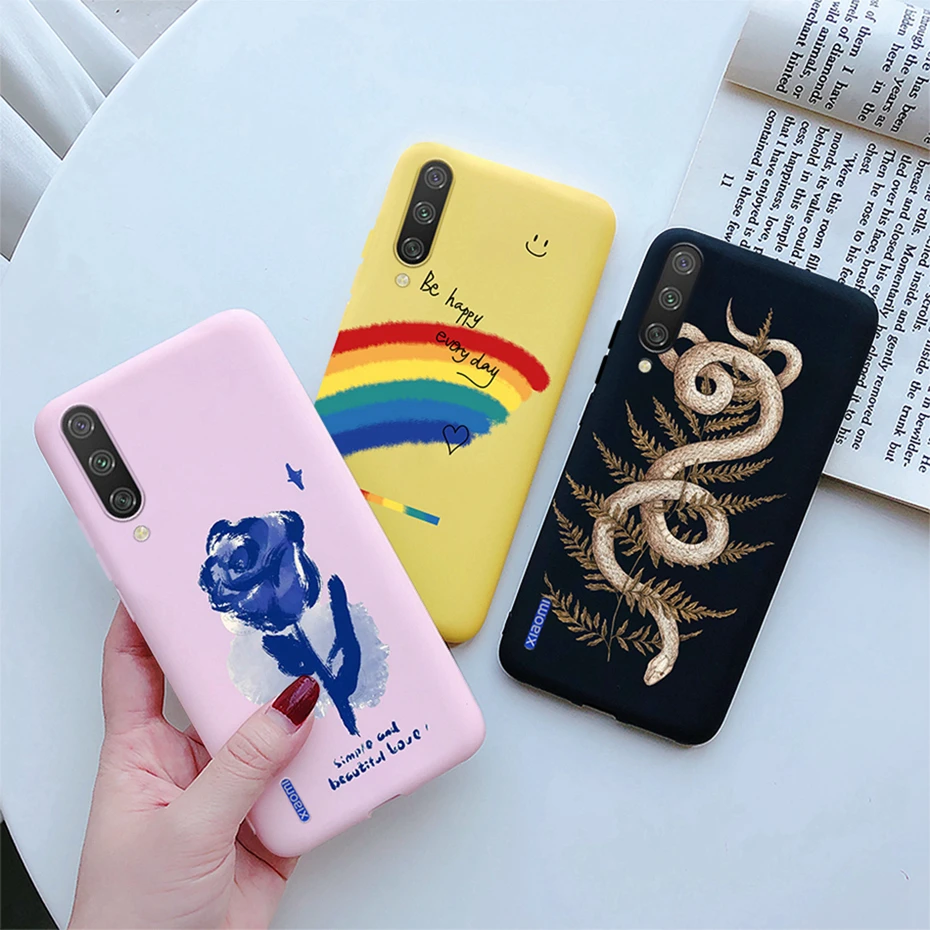 For Xiaomi Mi A3 Case Cute Cartoon Flowers Cover Soft Slim Fundas For Xiaomi Mi A3 MiA3 A 3 Phone Cases Shockproof Bumper 6.09\'\'