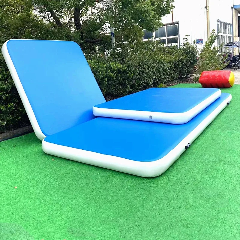2M Inflatable Air Track Tumbling Mat Thick Air Cushion with Pump for Taekwondo Martial Arts Backflip Yoga Gymnastics Mat