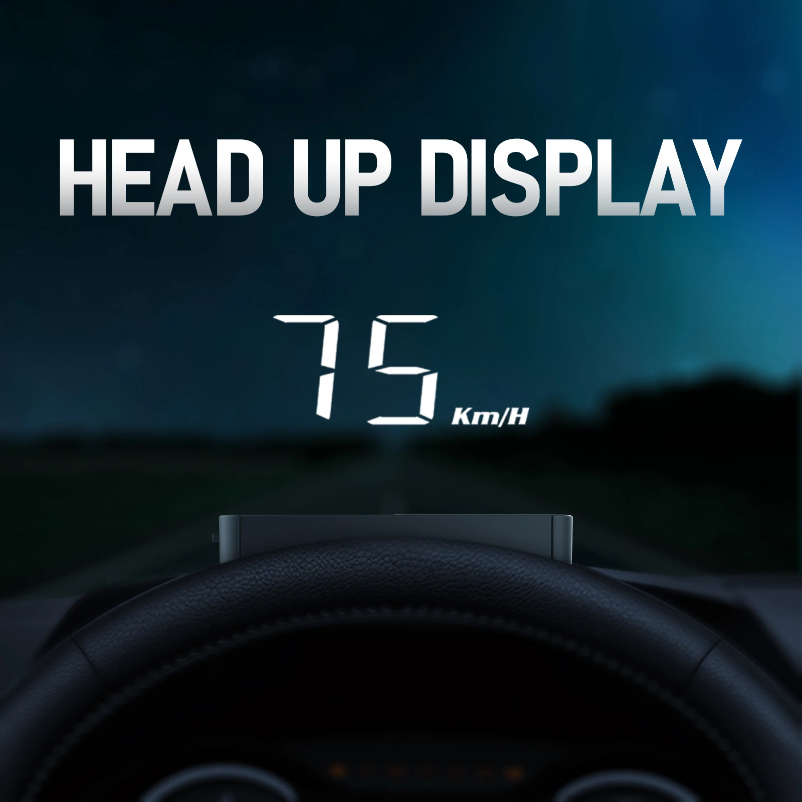 H90S Hud Head Up Display Windshield Projector Car Mounted OBD Driving Computer High-Definition Speed Water Temperature Voltage