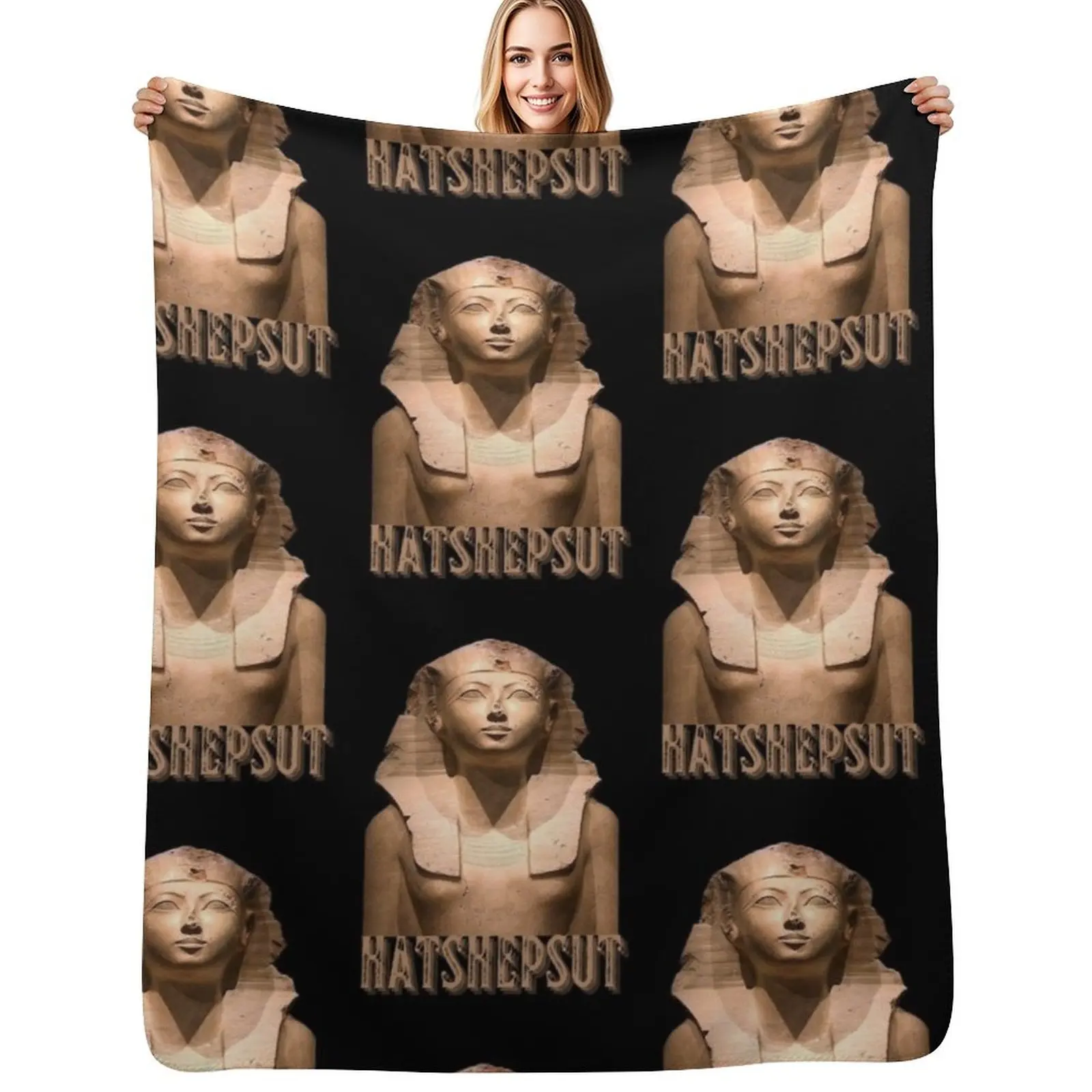 

Hatshepsut Egyptian queen, ancient egypt queens Throw Blanket Multi Use Warm Blanket for Living Room Bedroom