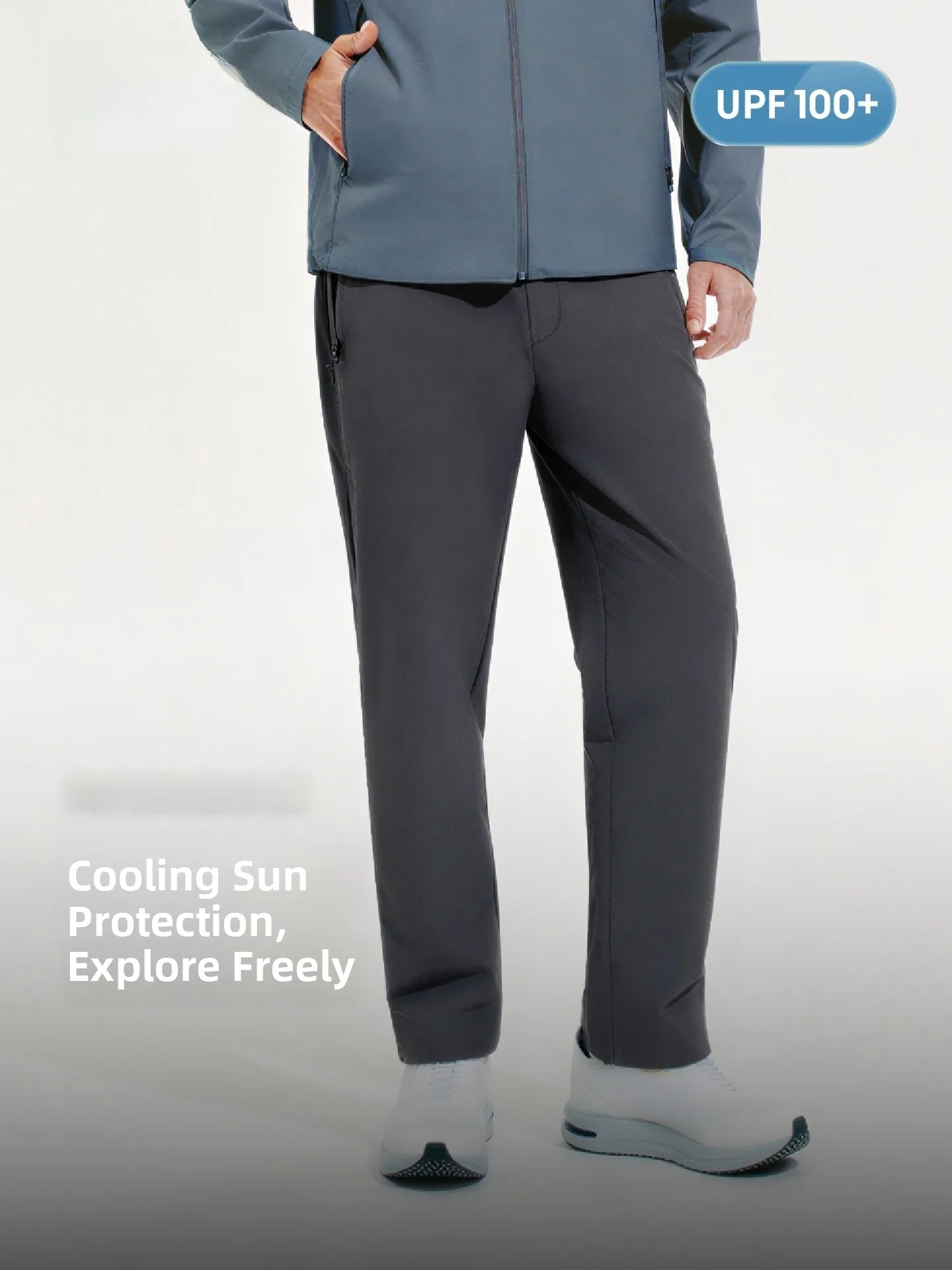 

Bosideng UPF50 Men's Casual Loose Comfortable Outdoor Long Pants Summer 2026 Breathable Nylon Micro Flared Leggings